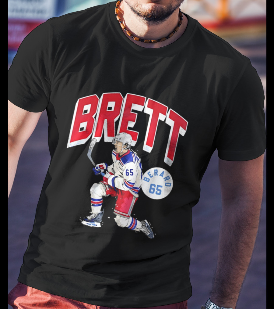 Brett Berard 65 New York Rangers Hockey T-Shirt