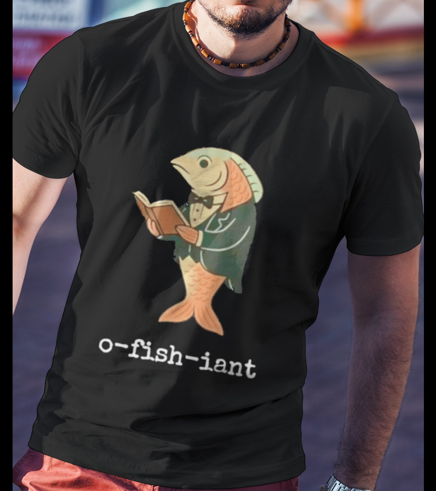 O Fish Iant Reading Fish In Tuxedo Nature Humor T-Shirt