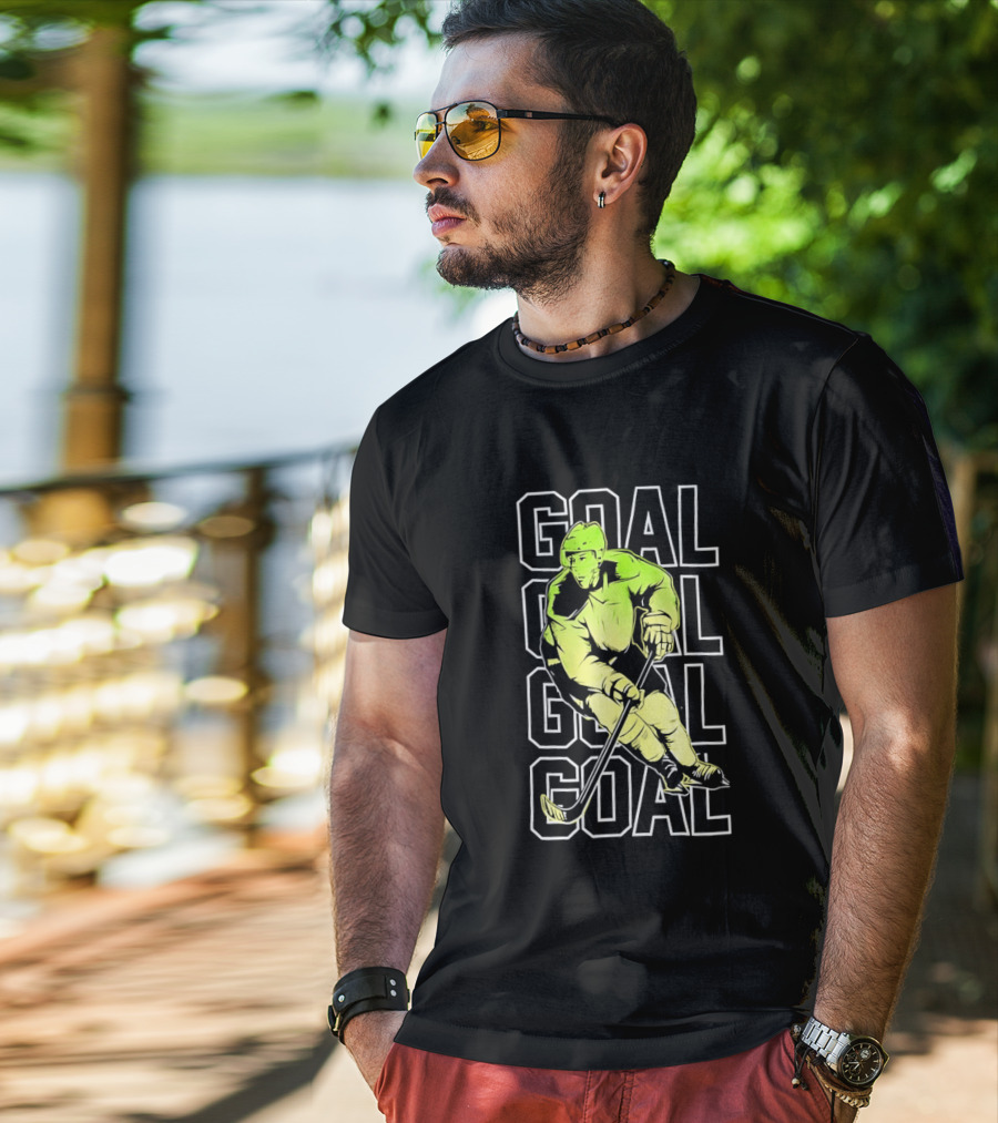 Goal Classic Black Hockey Player Energy T-Shirt