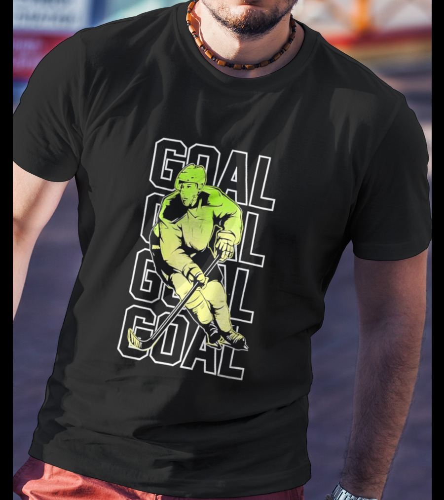 Goal Classic Black Hockey Player Energy T-Shirt