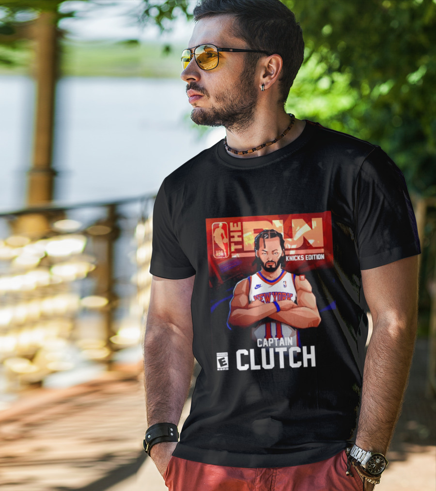 Jalen Brunson New York Knicks Edition The Run Captain Clutch NBA T-Shirt