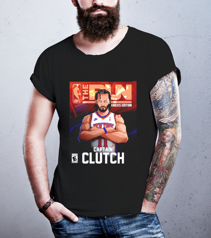 Jalen Brunson New York Knicks Edition The Run Captain Clutch NBA T-Shirt