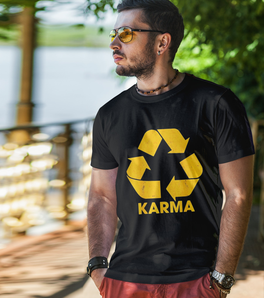 Karma Recycle Symbol Philosophy Motivational Concept T-Shirt