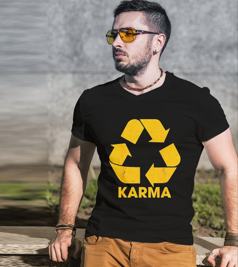 Karma Recycle Symbol Philosophy Motivational Concept T-Shirt