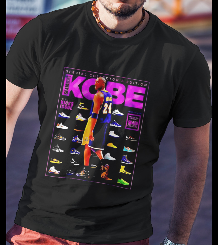 Kobe Bryant SLAM Special Collector's Edition The Kicks Issue Los Angeles Lakers 24 T-Shirt