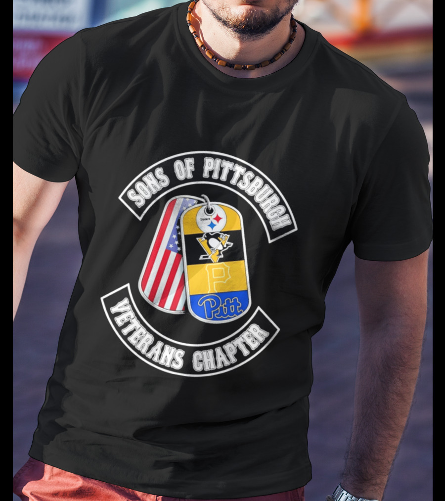 Sons Of Pittsburgh Steelers Penguins Pirates Pitt Veterans Chapter T-Shirt