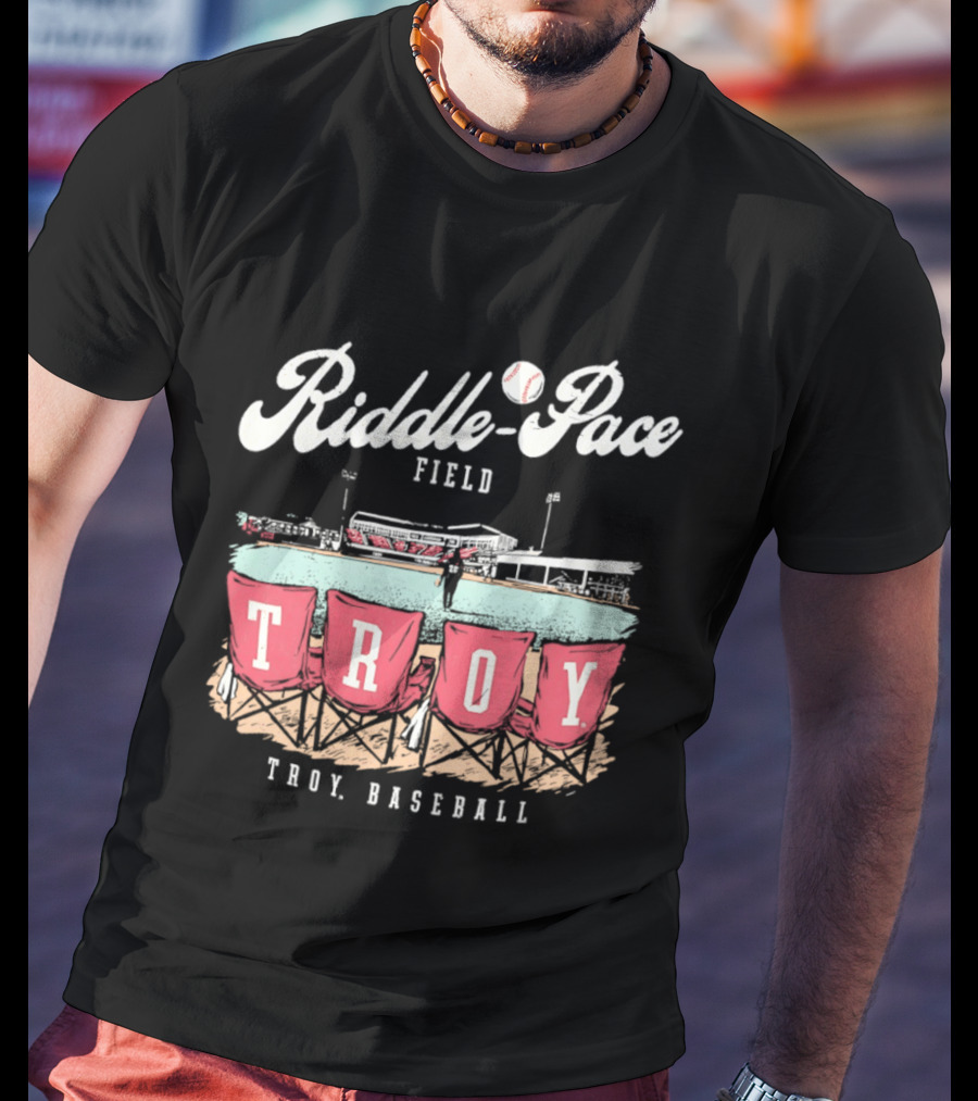Riddle Pace Field Troy Baseball Troy University Team T-Shirt