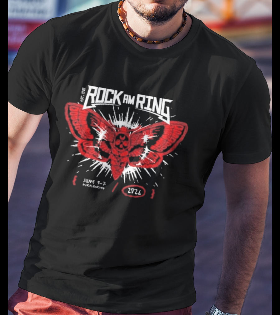 Rock Am Ring 2026 Nurburgring June 5 7 Metamorphosis Line Up Moth T-Shirt
