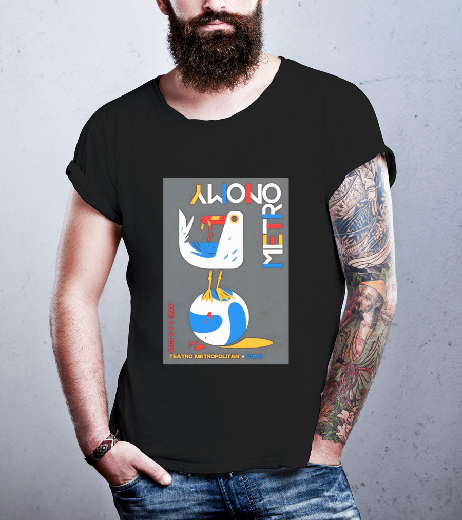 Teatro Metropolitan CDMX Junio 4 5 2026 Metronomy Event Bird T-Shirt