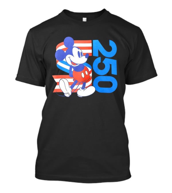 Mickey Mouse Disney 250 Celebration American Flag T-Shirt