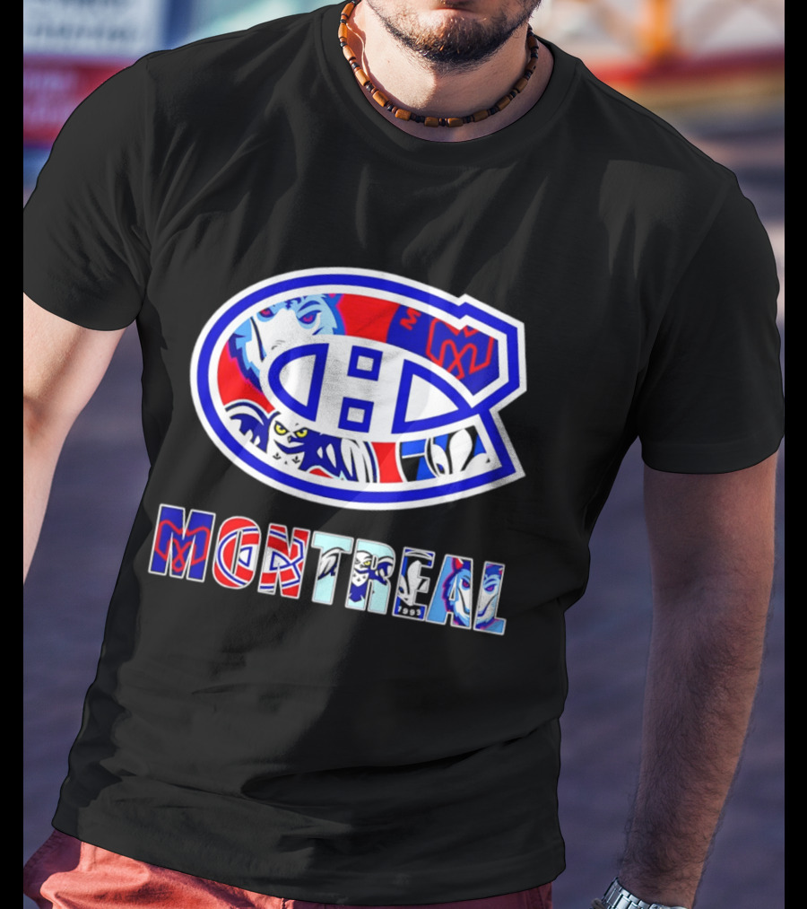 Montreal Canadiens And Sports Teams Emblem Montage T-Shirt