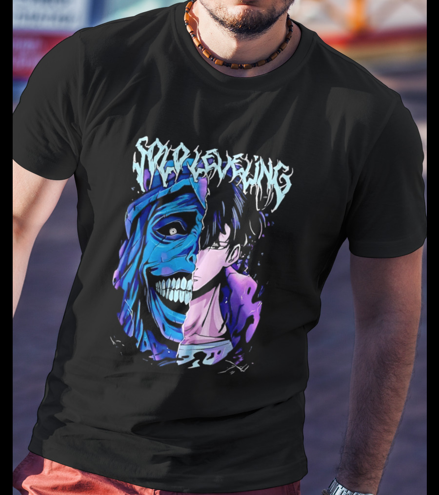Solo Leveling Split Face Cotton Anime T-Shirt