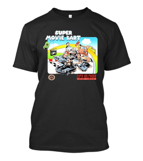 Super Movie Kart Super Hollywood Entertainment System John Wick Back To The Future Ghostbusters Mad Max Rocky T-Shirt
