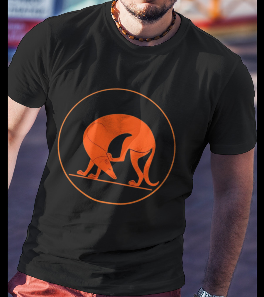 Tondo Hound Orange Circle Canine T-Shirt