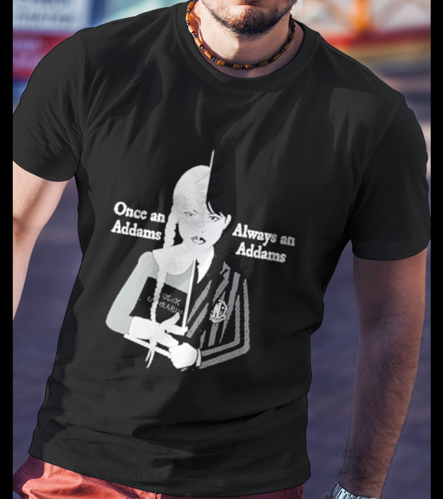 Wednesday Addams Split Face Once An Addams Always An Addams T-Shirt