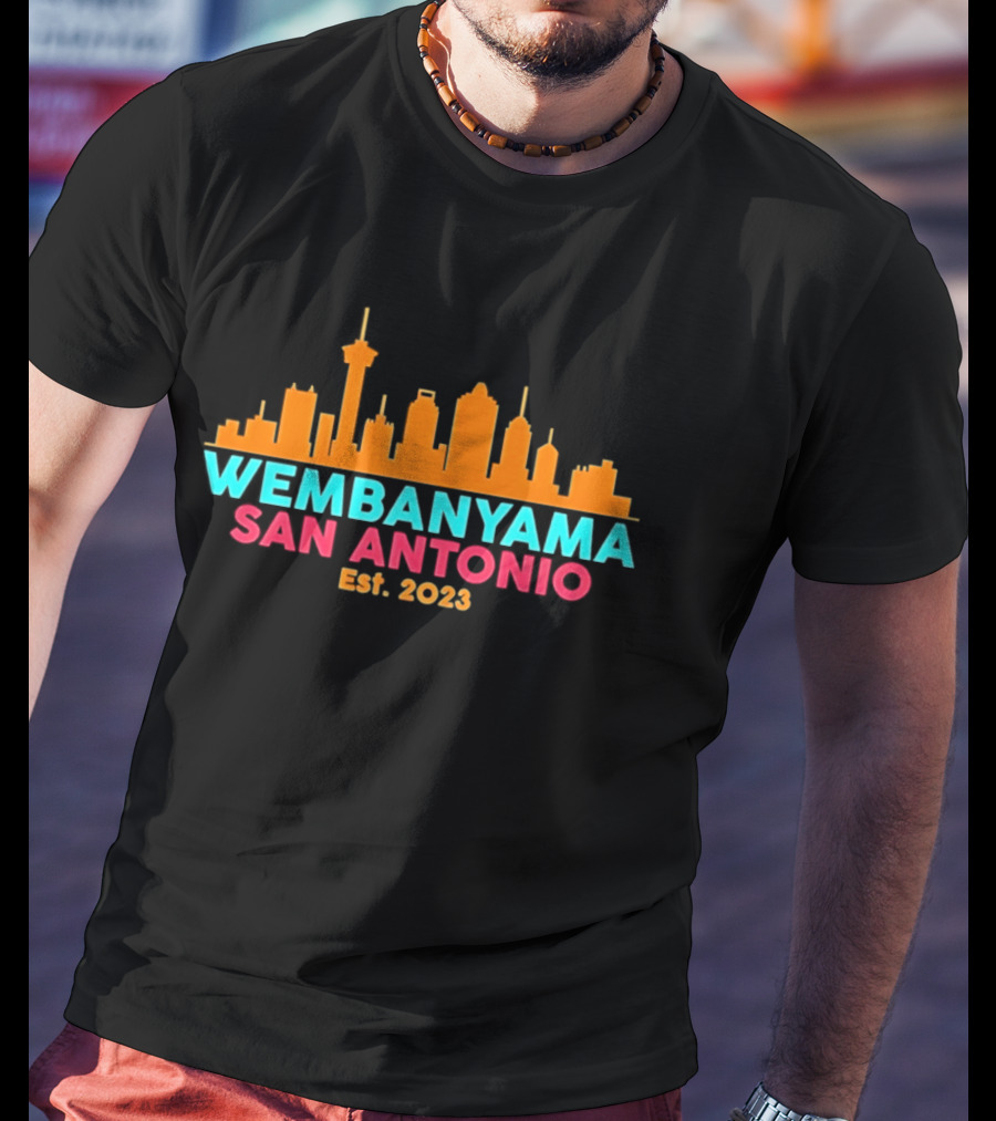 Wembanyama San Antonio Skyline Est. 2023 T-Shirt