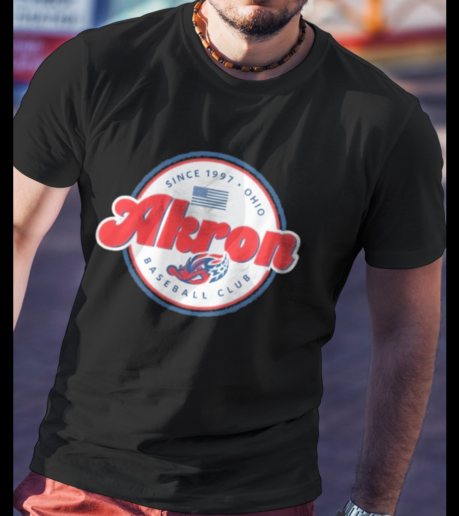 Since 1997 Akron Ohio Baseball Club USA Flag T-Shirt