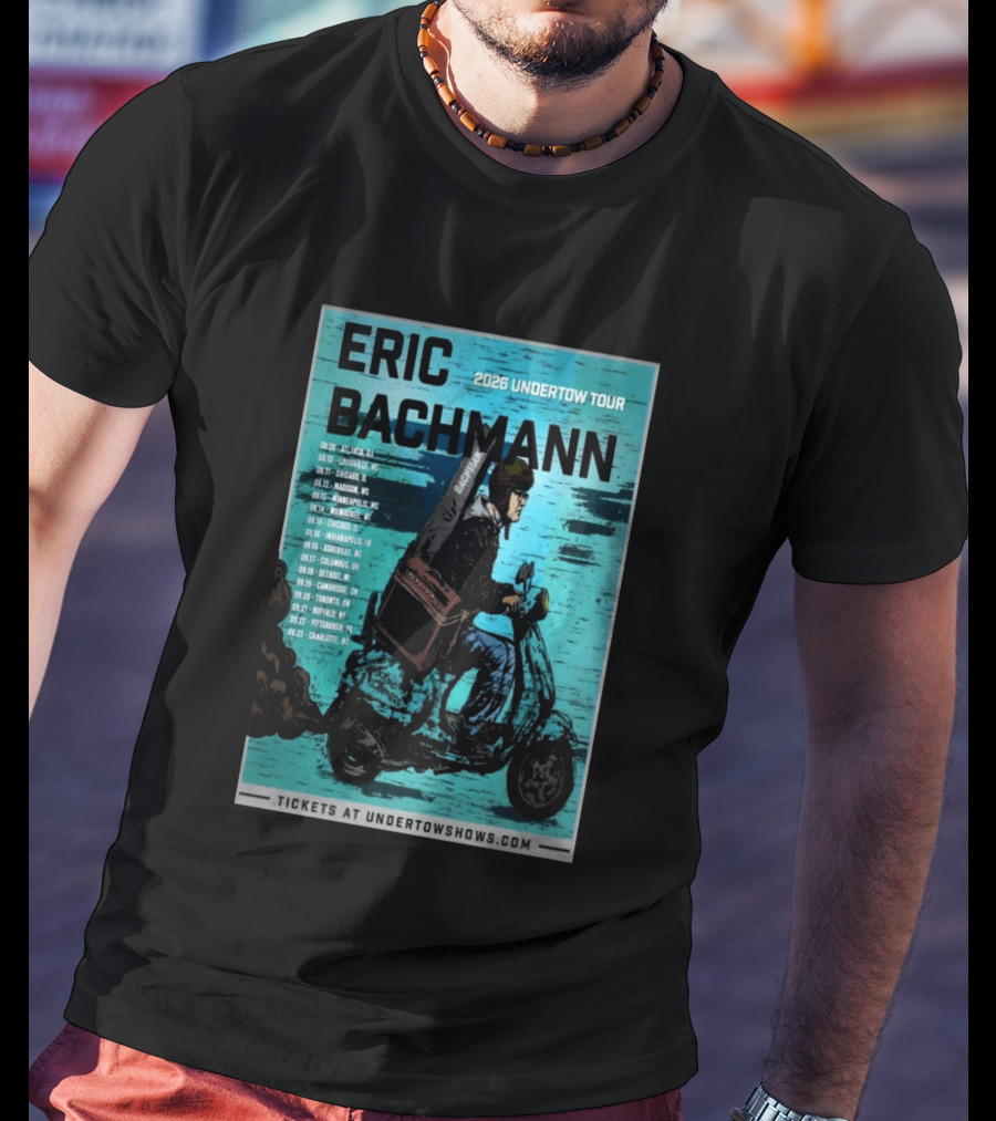 Eric Bachmann 2026 Undertow Tour With Dates And Cities T-Shirt