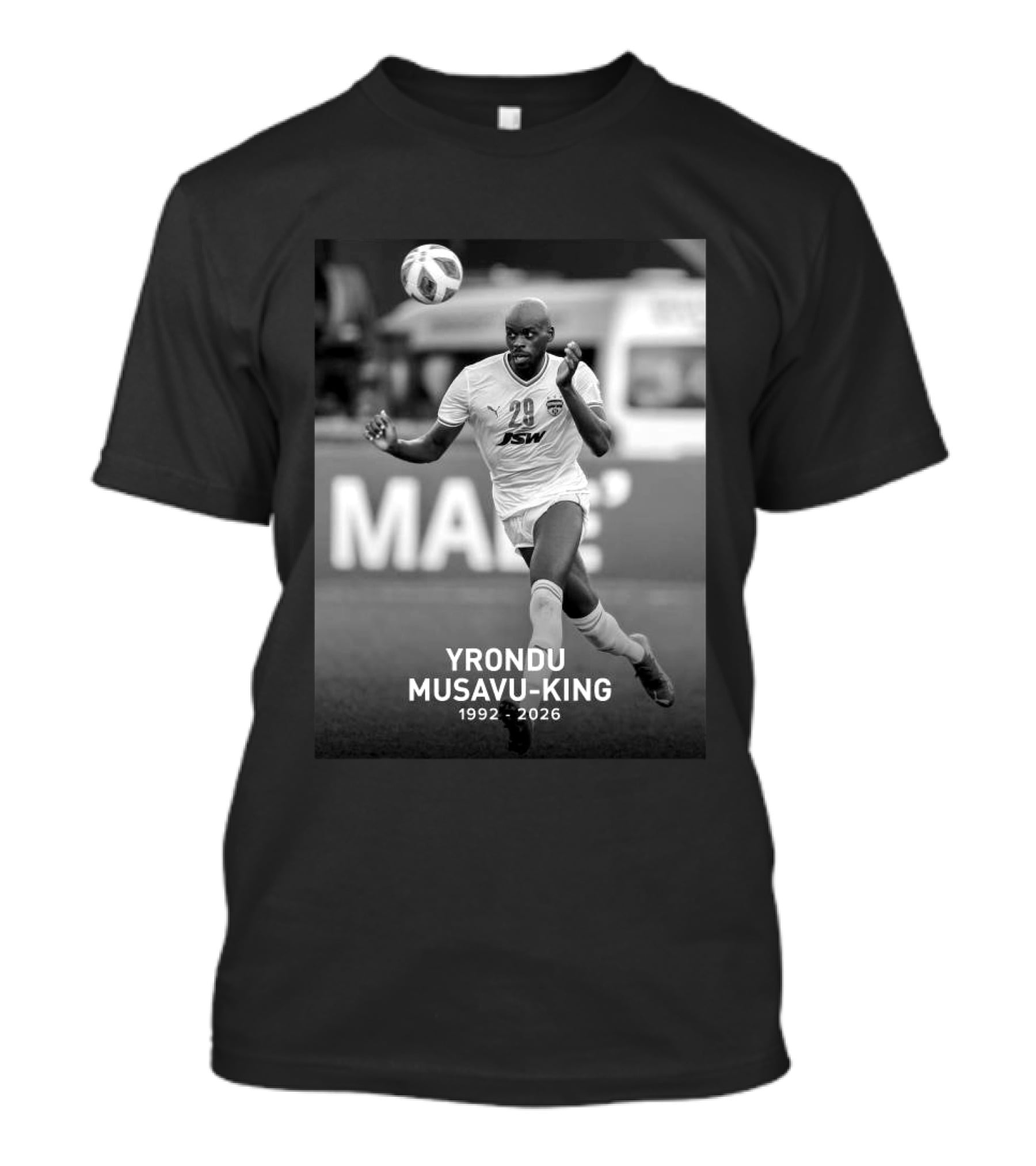 Yrondu Musavu King 29 JSW 1992 2026 Soccer Player T-Shirt