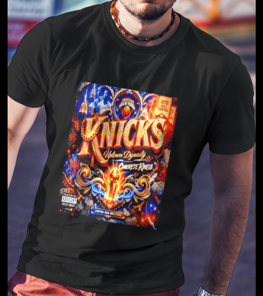 New York Knicks Uptown Dynasty Concrete Kings 1970 World Champions Limited Run T-Shirt