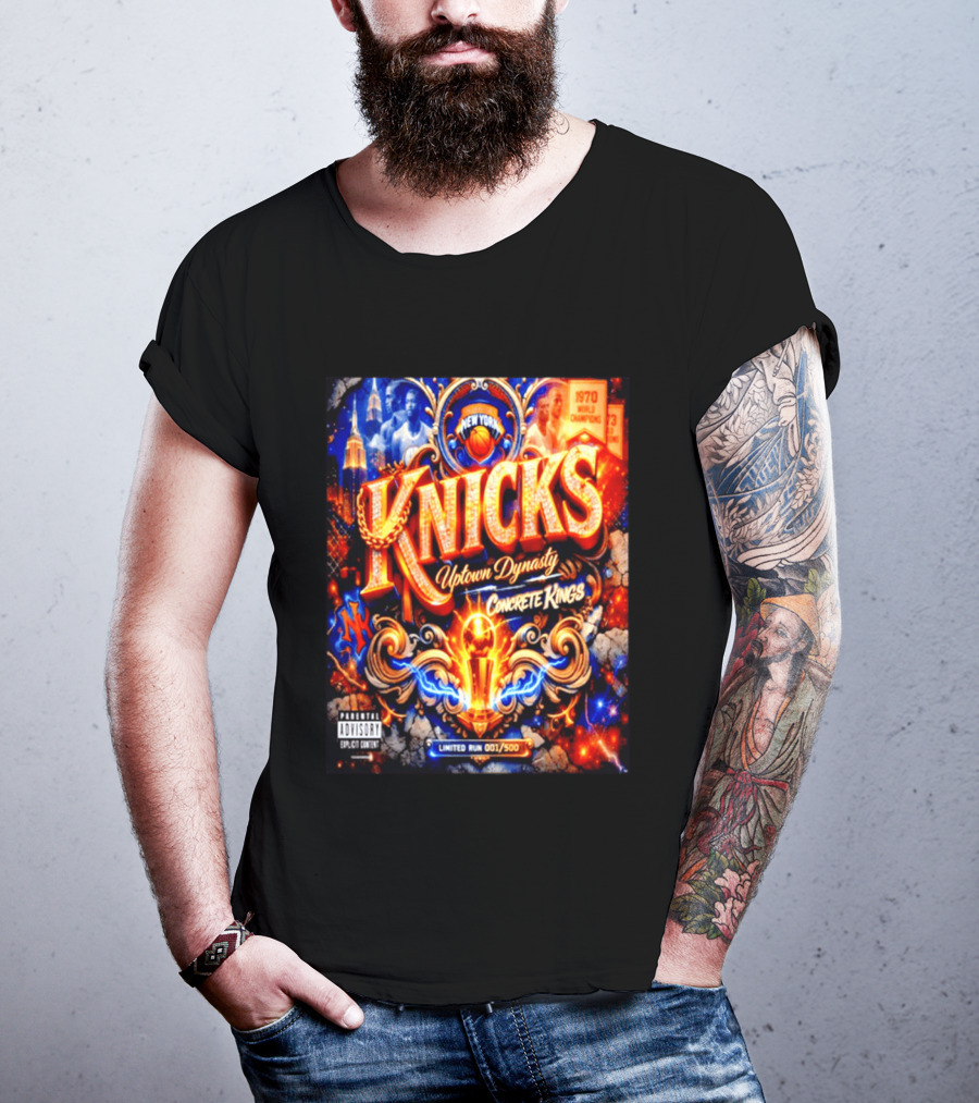 New York Knicks Uptown Dynasty Concrete Kings 1970 World Champions Limited Run T-Shirt