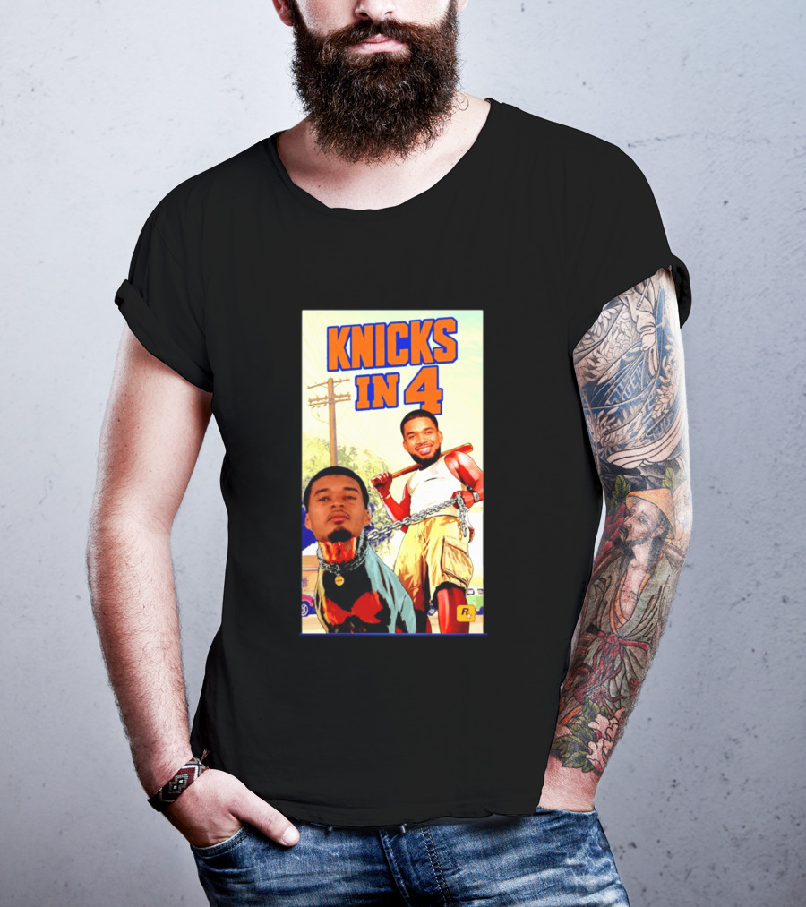New York Knicks Knicks In 4 GTA V Meme San Antonio Spurs T-Shirt