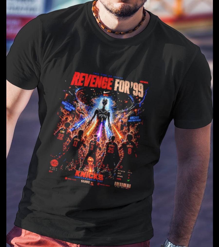 Revenge For '99 New York Knicks Madison Square Garden Bronx Basketball Legends T-Shirt