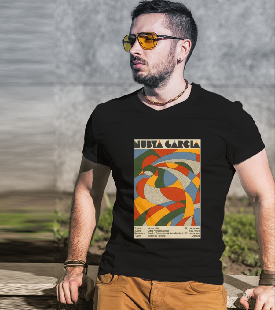 Nubya Garcia 2026 Brazil Tour Manouche Jazz Blues Festival Rio São Paulo Curitiba T-Shirt