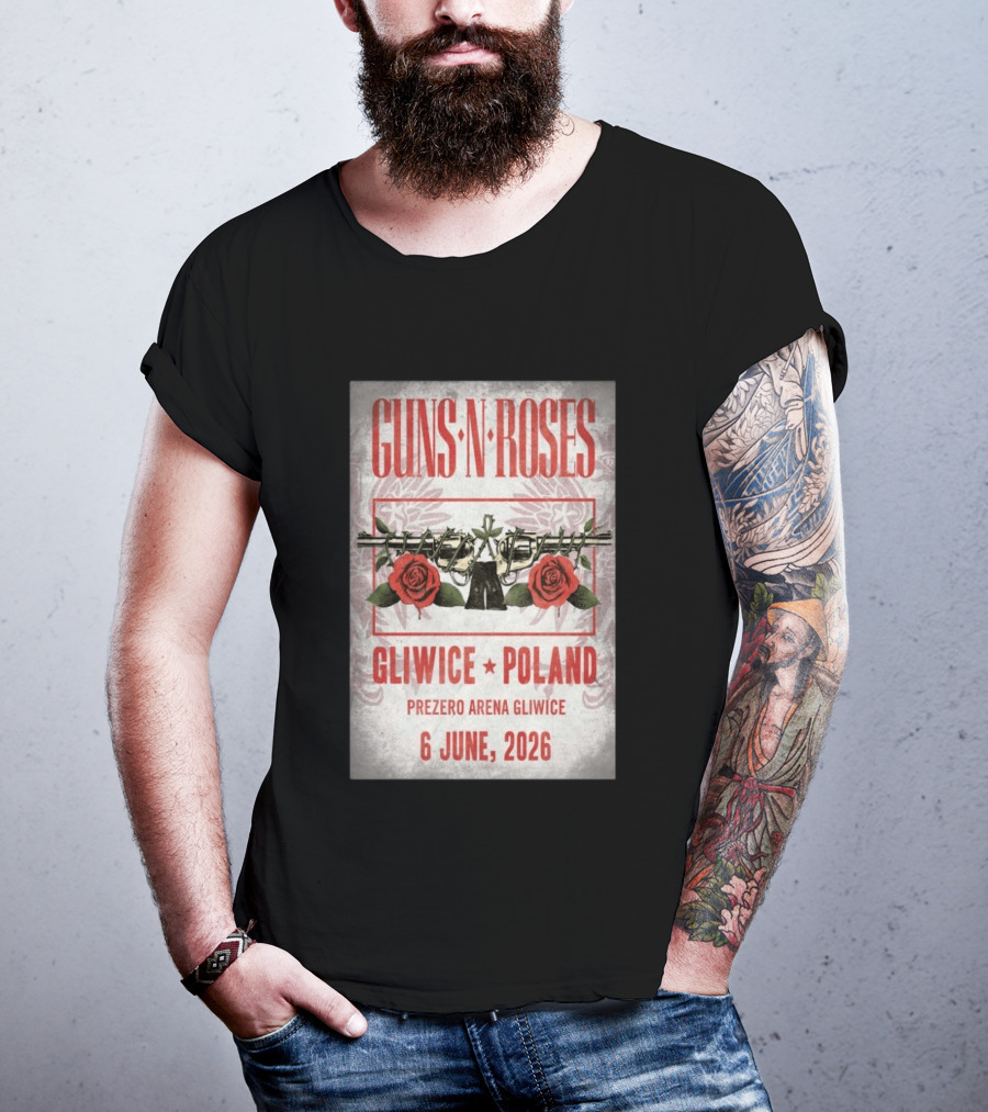 Guns N' Roses Gliwice Poland 6 June 2026 PreZero Arena T-Shirt