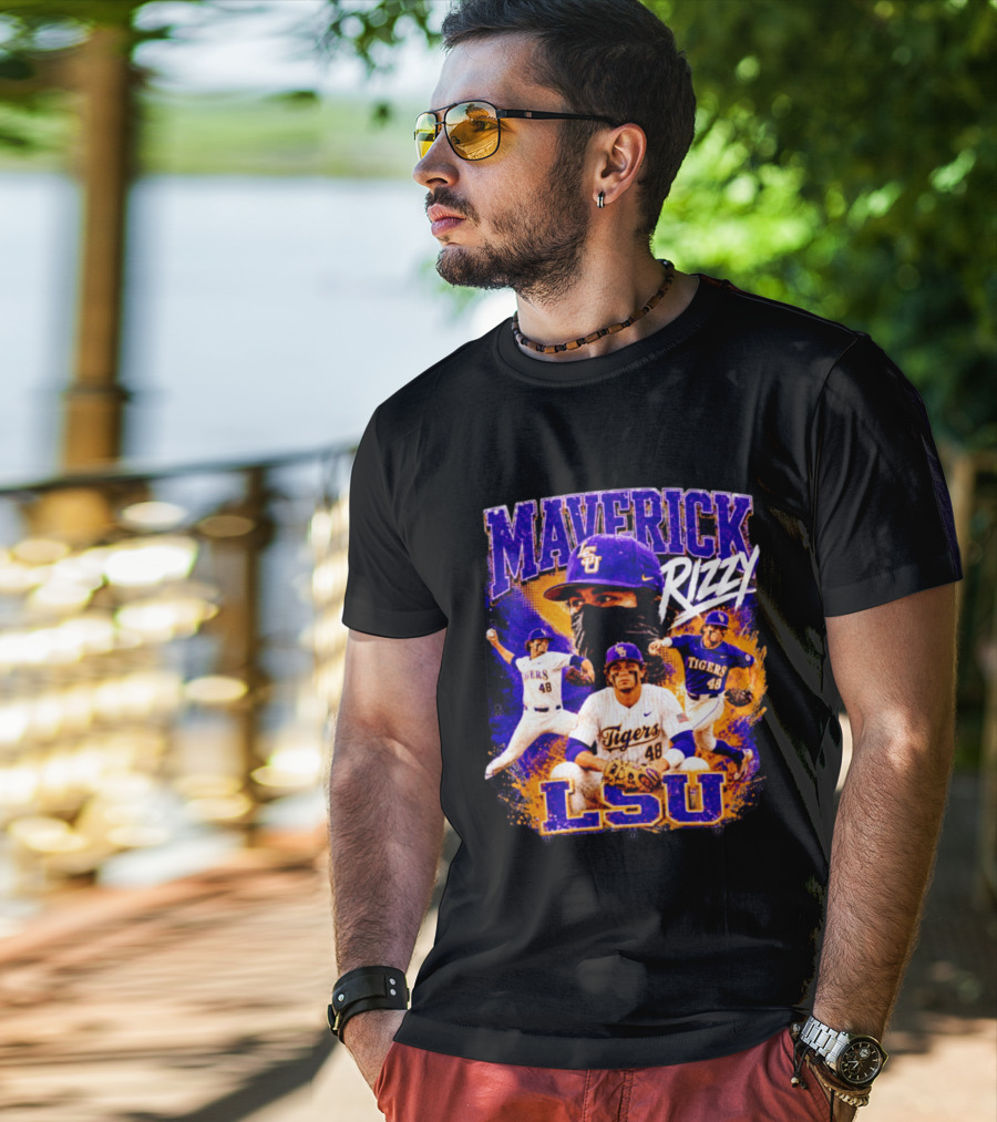 LSU Tigers Maverick Rizy Baseball Player Number 48 T-Shirt