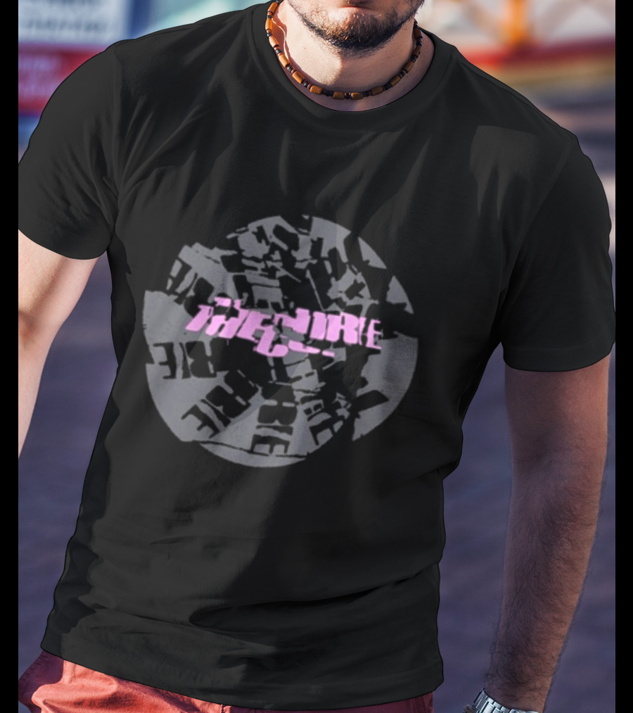 The Cure Festival Summer Dateback World Map Pink T-Shirt