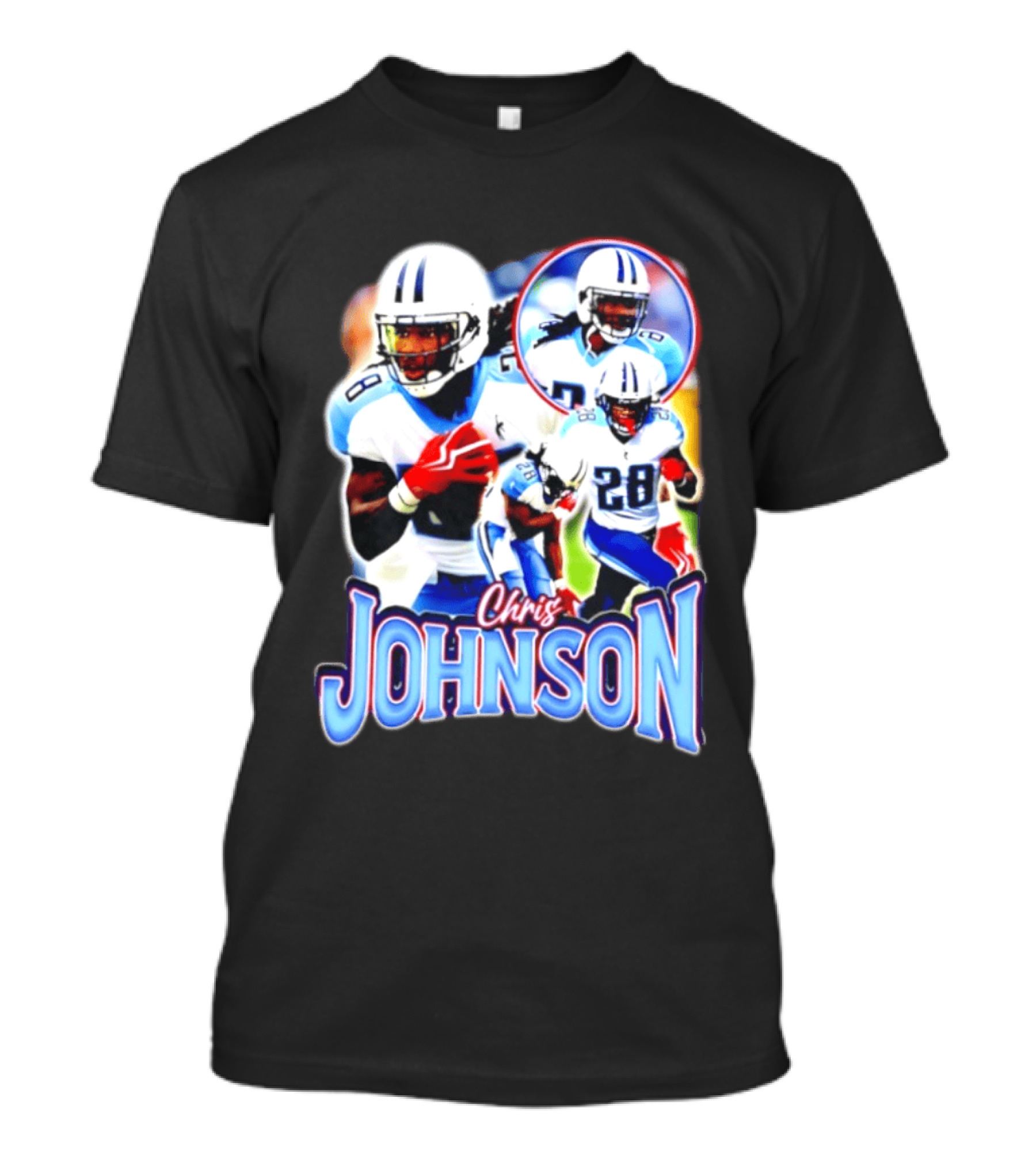 Chris Johnson Tennessee Titans 28 Vintage Style Retro Bootleg T-Shirt