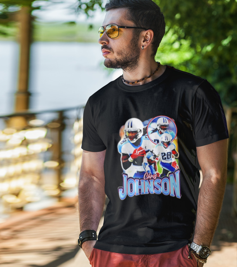 Chris Johnson Tennessee Titans 28 Vintage Style Retro Bootleg T-Shirt
