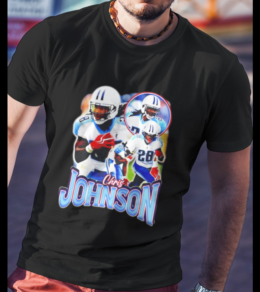 Chris Johnson Tennessee Titans 28 Vintage Style Retro Bootleg T-Shirt