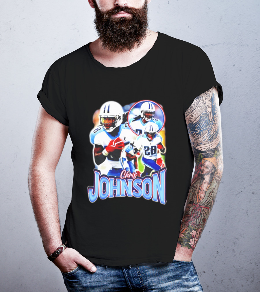 Chris Johnson Tennessee Titans 28 Vintage Style Retro Bootleg T-Shirt