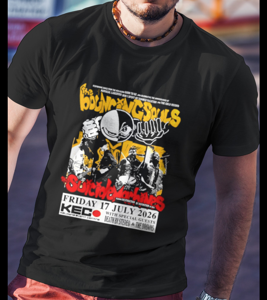 Bouncing Souls The Suicide Machines Live At Kelowna Event Centre July 2026 T-Shirt