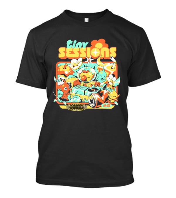 Tiny Sessions Robot DJ And Dancing Creatures T-Shirt