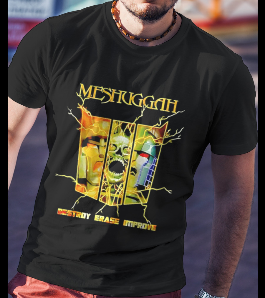 Meshuggah Destroy Erase Improve Skull T-Shirt