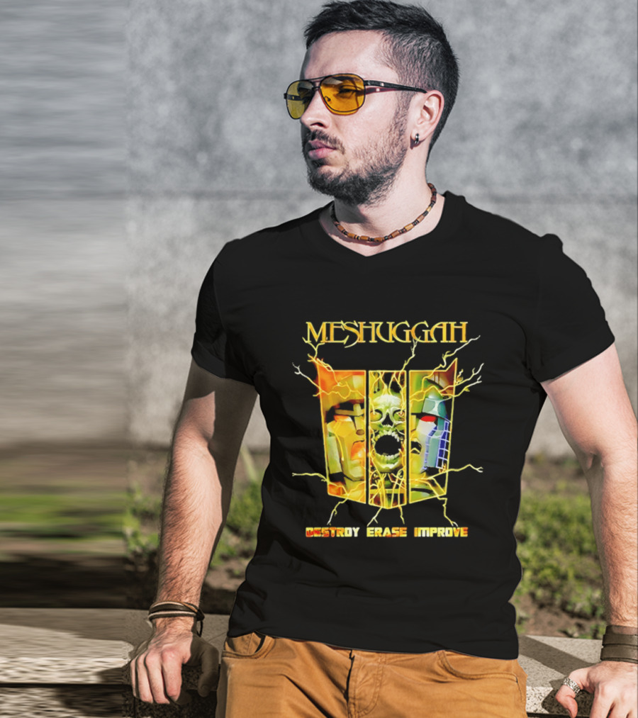 Meshuggah Destroy Erase Improve Skull T-Shirt