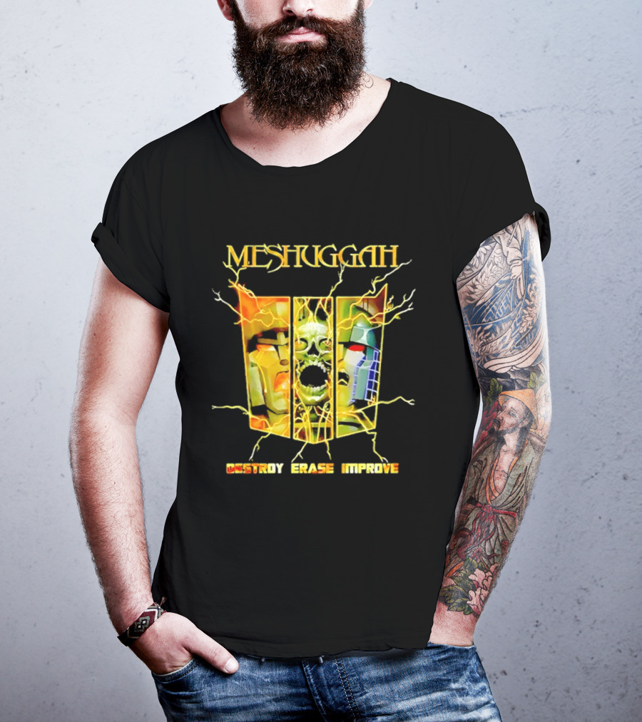 Meshuggah Destroy Erase Improve Skull T-Shirt