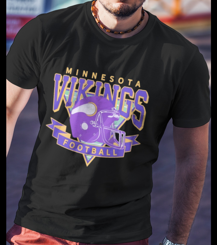 Minnesota Vikings Helmet Football T-Shirt