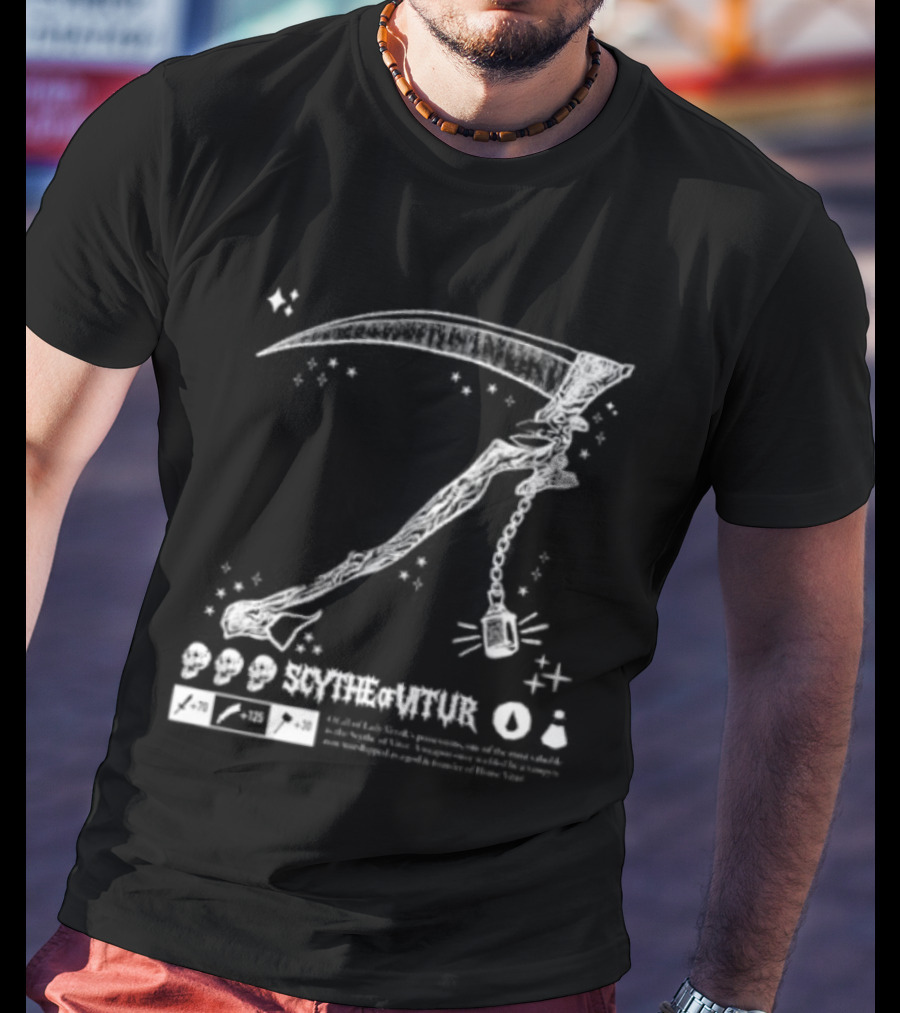 Scythe Of Vitur Lady Verzik House Vitur Weapon RuneScape Old School T-Shirt