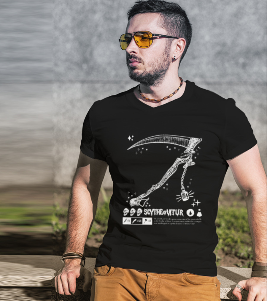 Scythe Of Vitur Lady Verzik House Vitur Weapon RuneScape Old School T-Shirt