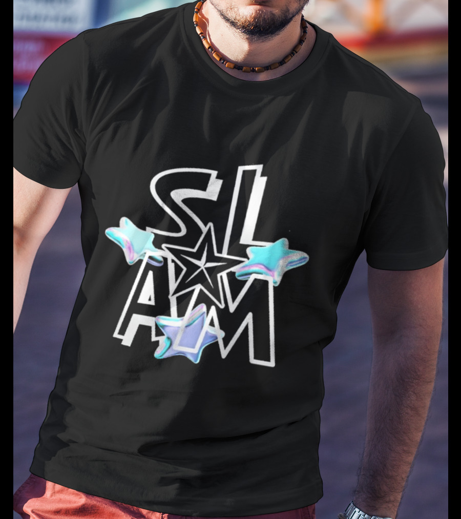 Slam Stars Holographic Blue Floating Trio T-Shirt