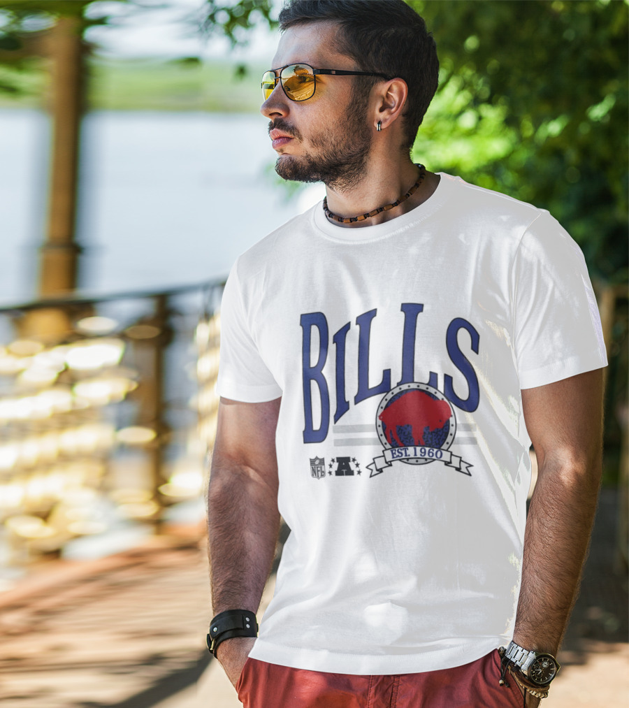 Buffalo Bills Est 1960 Blue Red Buffalo T-Shirt
