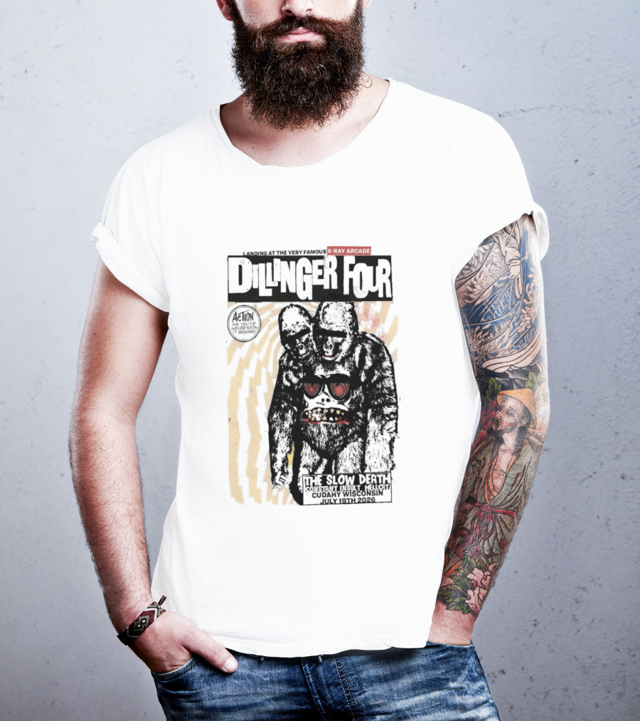 Dillinger Four X Ray Arcade The Slow Death 07 19 2026 Cudahy WI T-Shirt