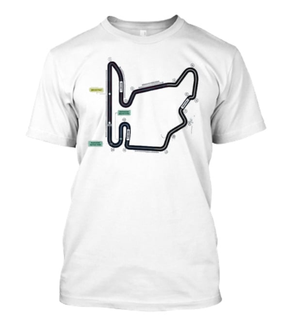F1Motorsport AWS Hungarian Grand Prix Hungaroring Mogyorod July 24 26 2026 Souvenir Race Day Track Map T-Shirt