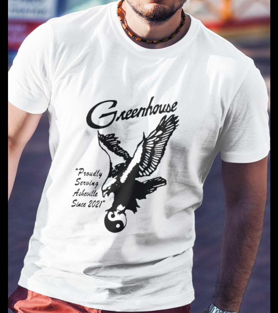 Greenhouse Proudly Serving Asheville Since 2021 Eagle Motif T-Shirt
