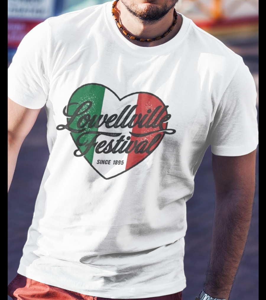 Lowellville Festival Heart Italian Colors Since 1895 T-Shirt
