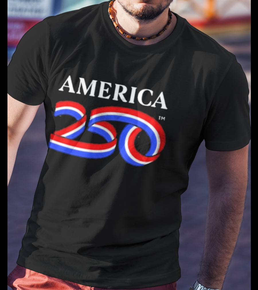 AMERICA 250 Red White Blue USA Anniversary T-Shirt